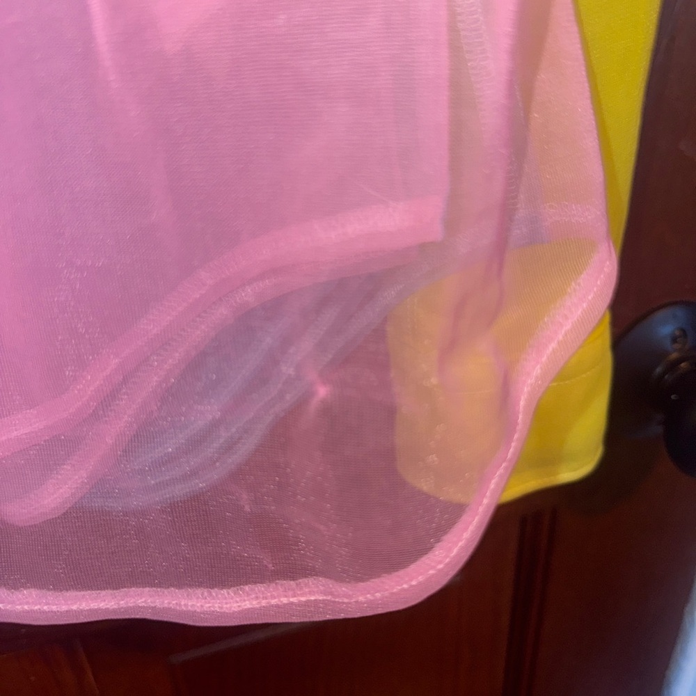 Comme des Garcons Sheer Blue, Pink and Yellow Shirt - Picture 8 of 12